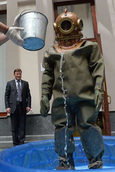 Election Commission Chairman Vladimir Churov participates in Ice Bucket Challenge