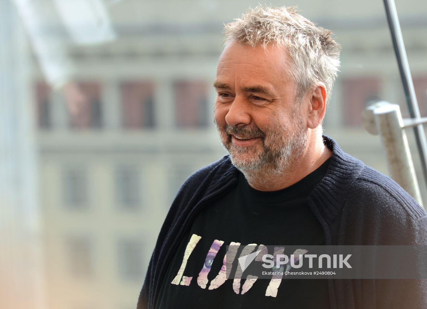Luc Besson presents his movie Lucy in Moscow