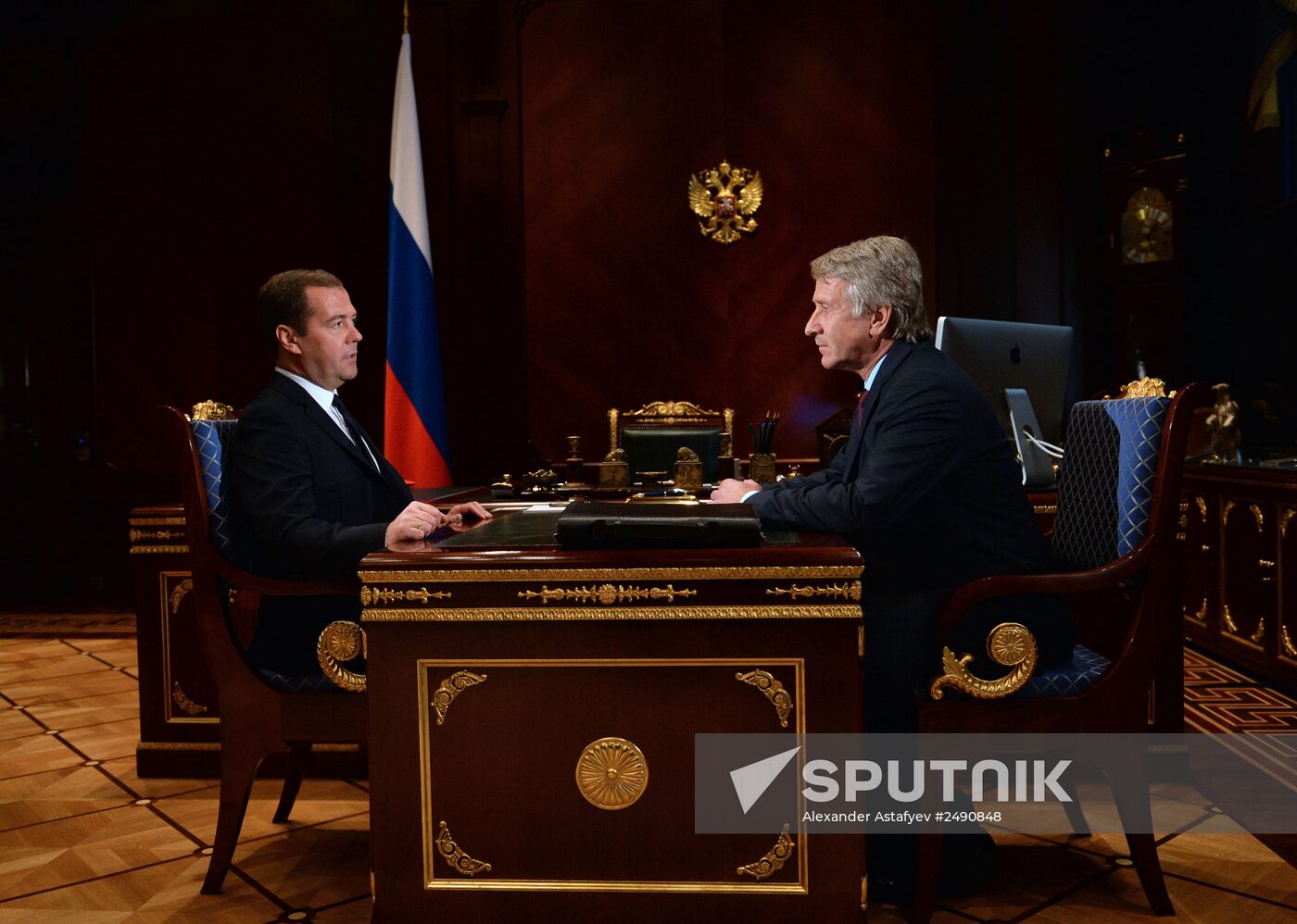 Dmitry Medvedev meets with Leonid Michelson