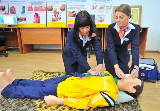 Job training center for flight stewards