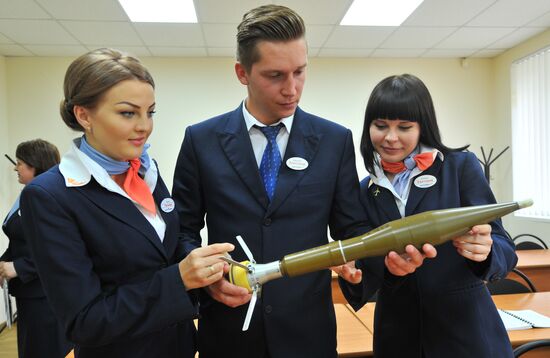 Job training center for flight stewards