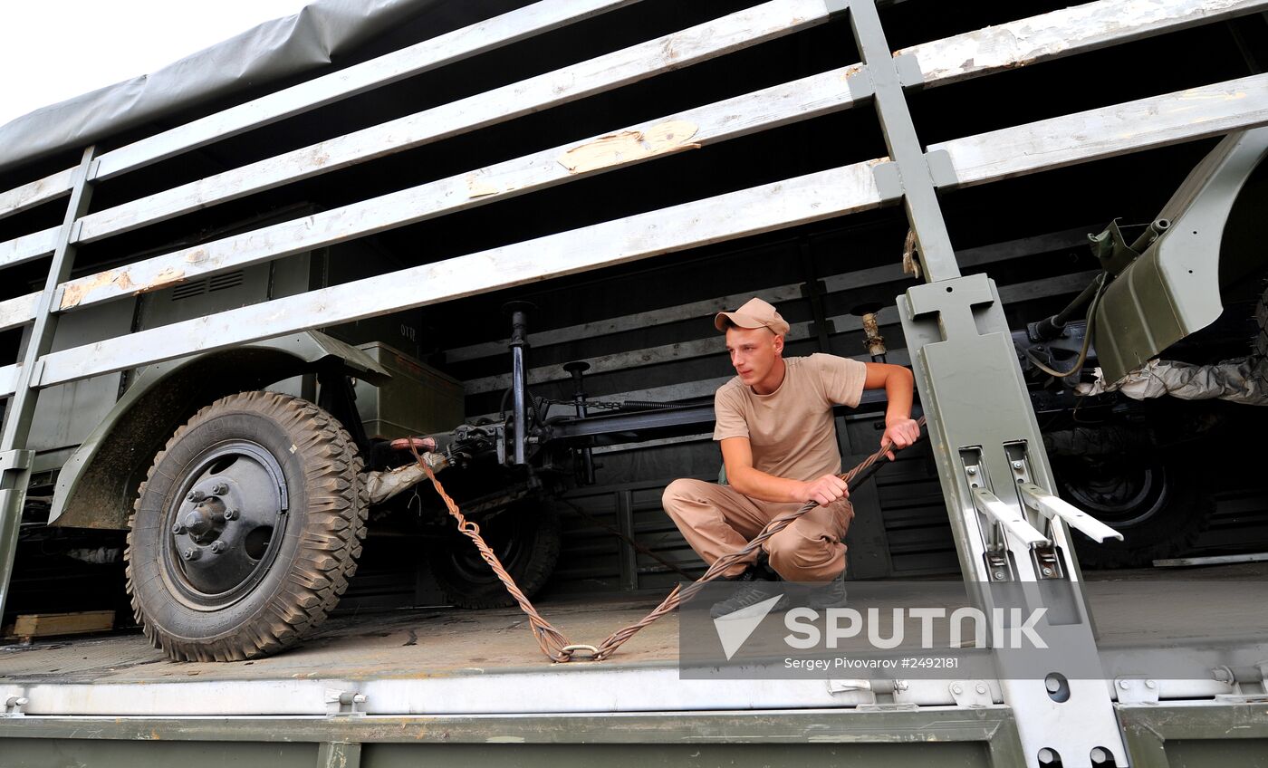 Second humanitarian aid convoy in Donetsk, Rostov Region
