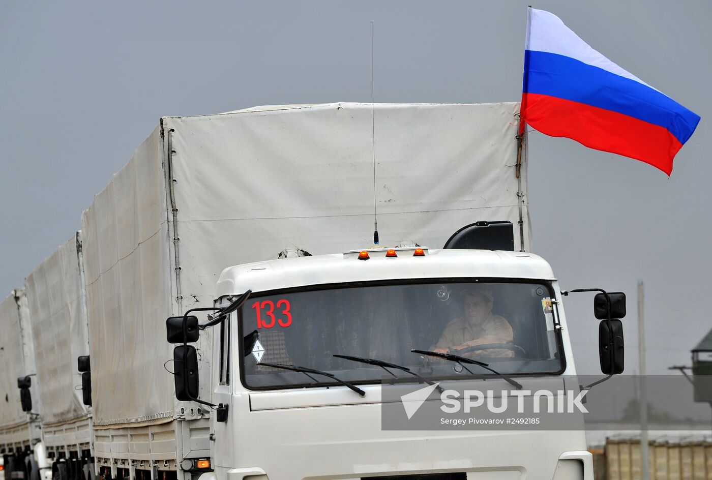 Second humanitarian aid convoy in Donetsk, Rostov Region