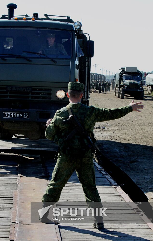 Checking the combat readiness of the Eastern Military District's forces