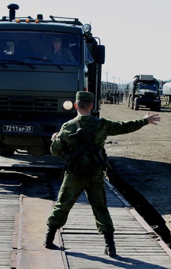 Checking the combat readiness of the Eastern Military District's forces