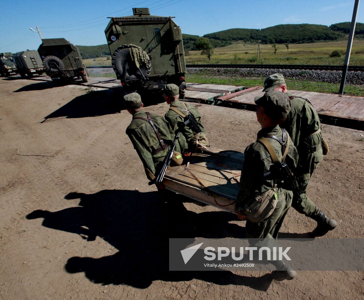 Checking the combat readiness of the Eastern Military District's forces