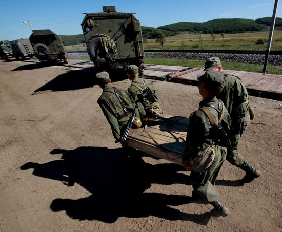 Checking the combat readiness of the Eastern Military District's forces