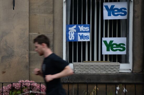 Edinburgh on the eve of referendum on Scottish Independence