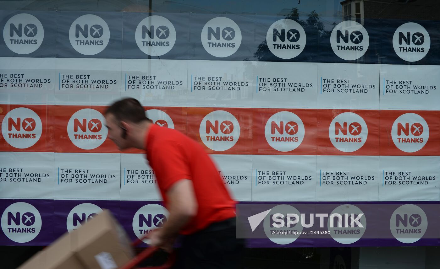 Edinburgh on the eve of referendum on Scottish Independence