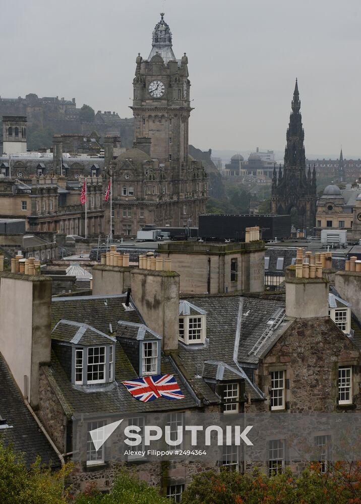 Edinburgh on the eve of referendum on Scottish Independence