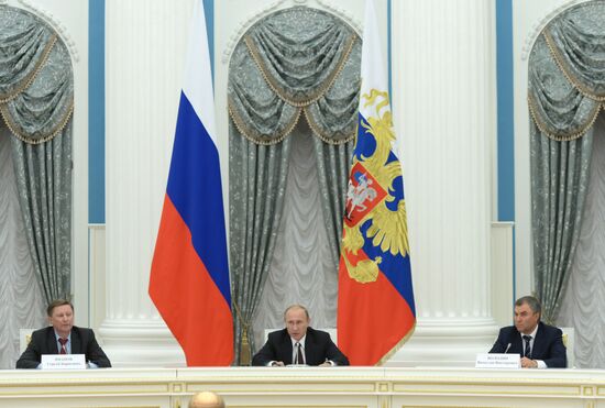 Vladimir Putin meets with elected governors of Russia's regions
