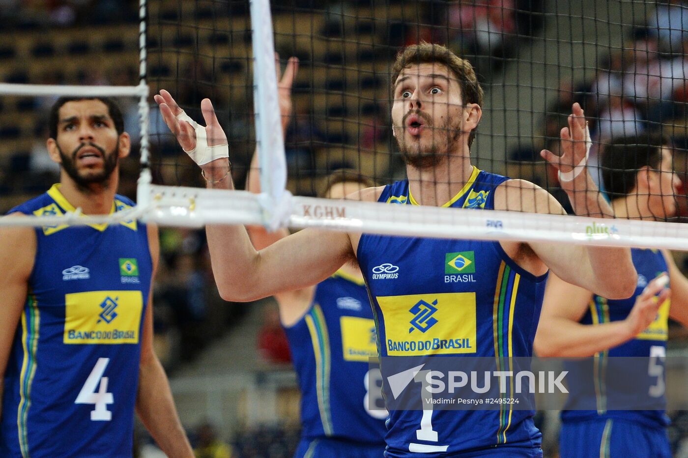 2014 FIVB Volleyball Men's World Championship. Brazil vs. Russia