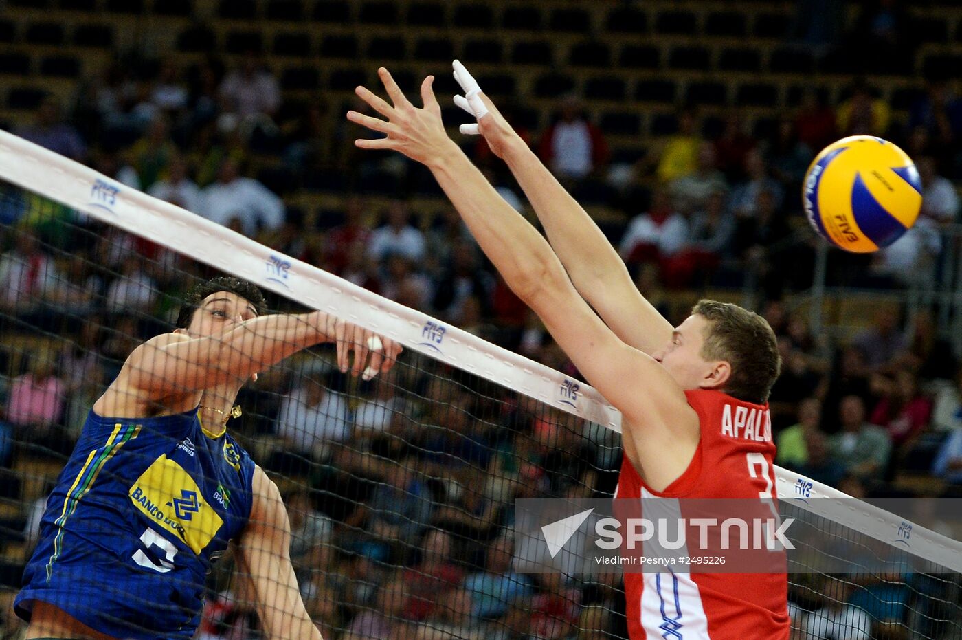 Volleyball. World Championship. Men. Brazil vs. Russia