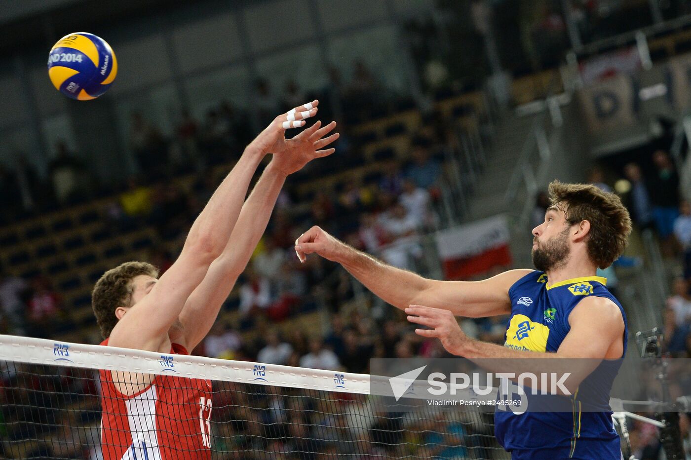 Volleyball. World Championship. Men. Brazil vs. Russia