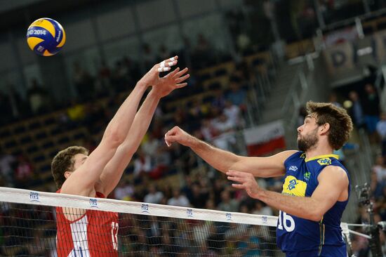 Volleyball. World Championship. Men. Brazil vs. Russia