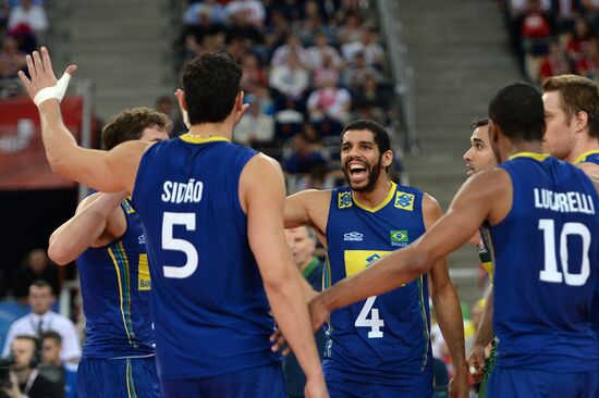 Volleyball. World Championship. Men. Brazil vs. Russia