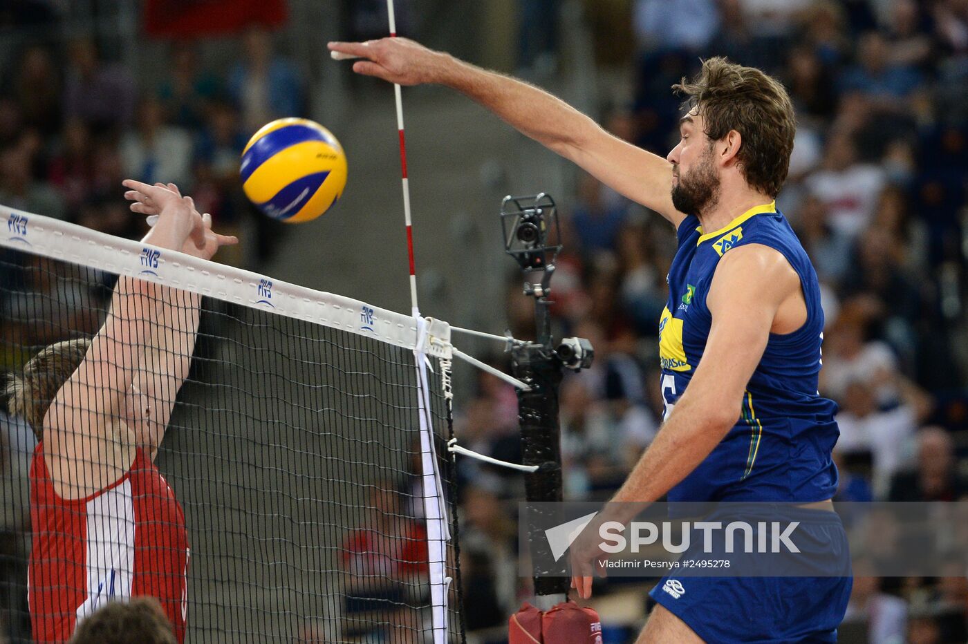 Volleyball. World Championship. Men. Brazil vs. Russia