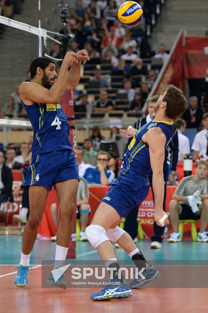 Volleyball. World Championship. Men. Brazil vs. Russia