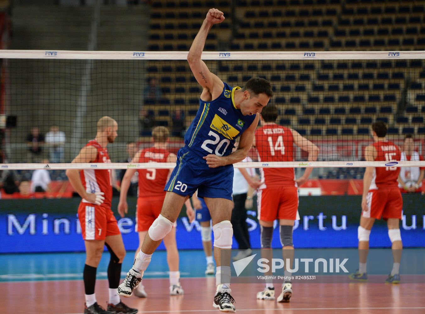 Volleyball. World Championship. Men. Brazil vs. Russia