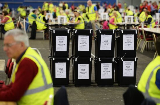 Vote count in Scotland's independence referendum