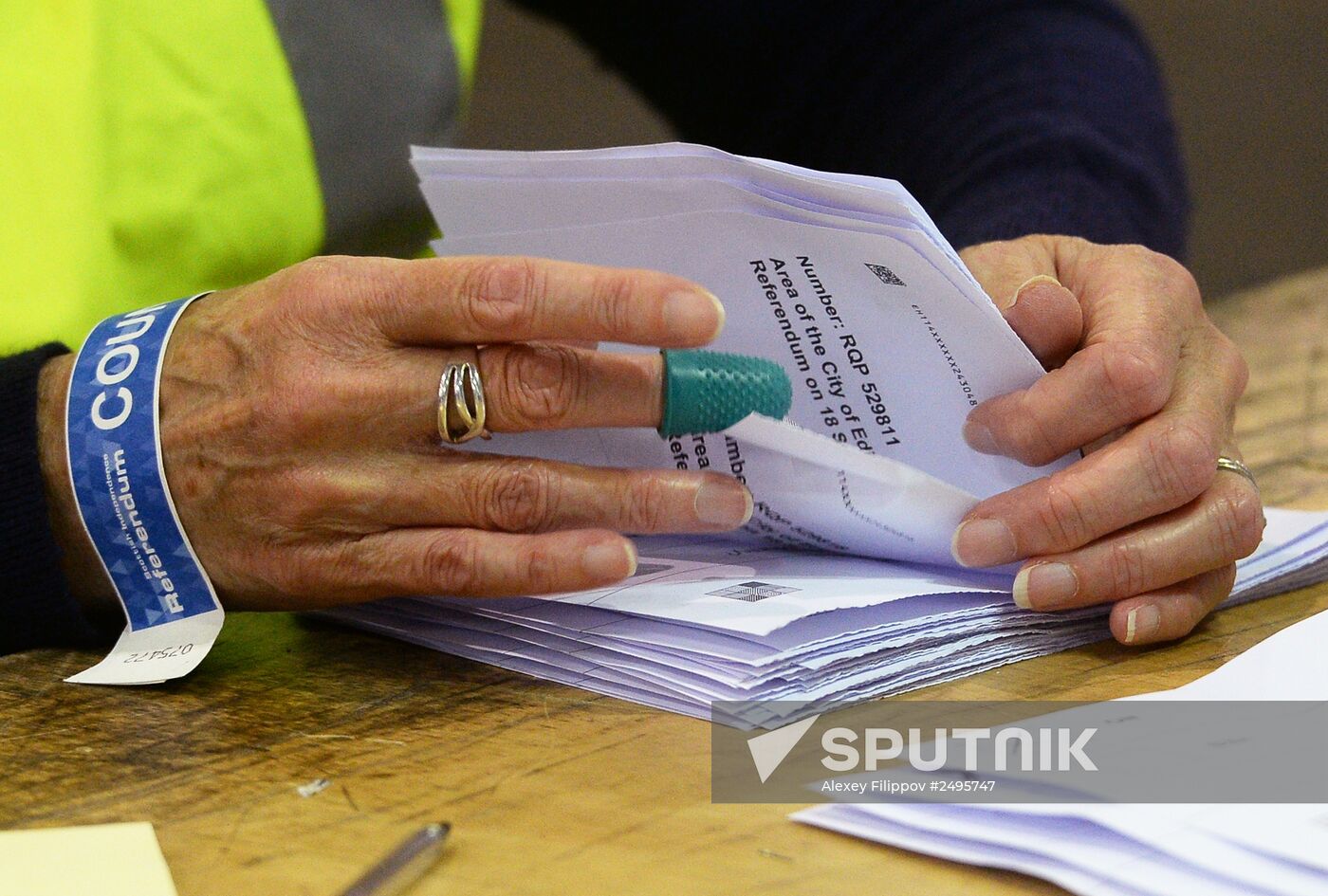 Vote count in Scotland's independence referendum
