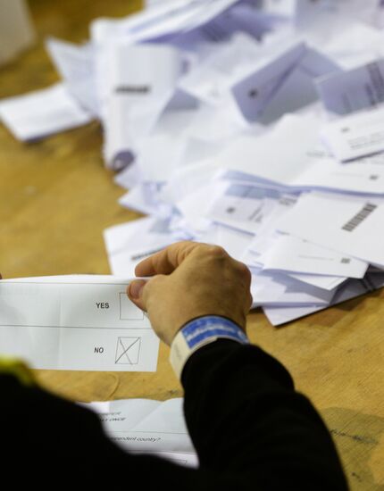 Vote count in Scotland's independence referendum