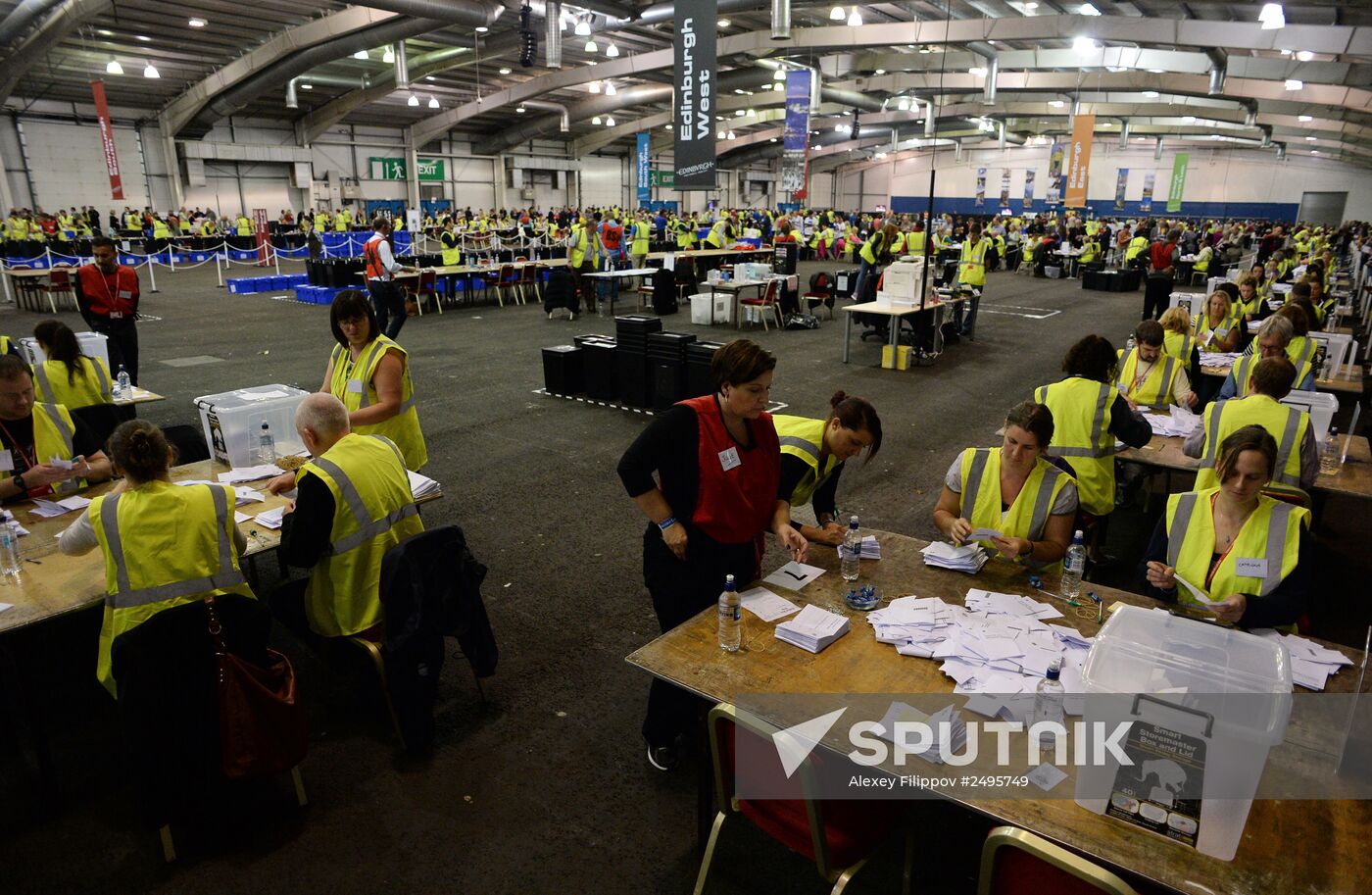 Vote count in Scotland's independence referendum