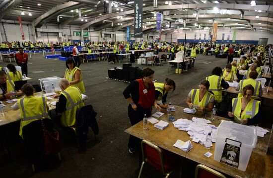 Vote count in Scotland's independence referendum