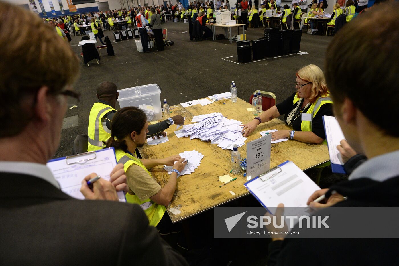 Vote count in Scotland's independence referendum