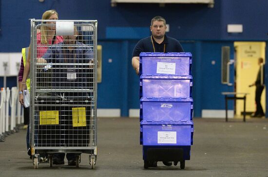 Vote count in Scotland's independence referendum