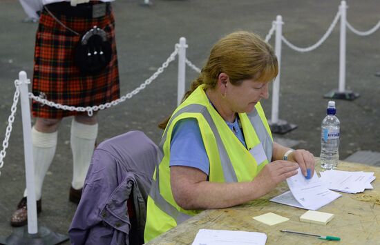 Vote count in Scotland's independence referendum