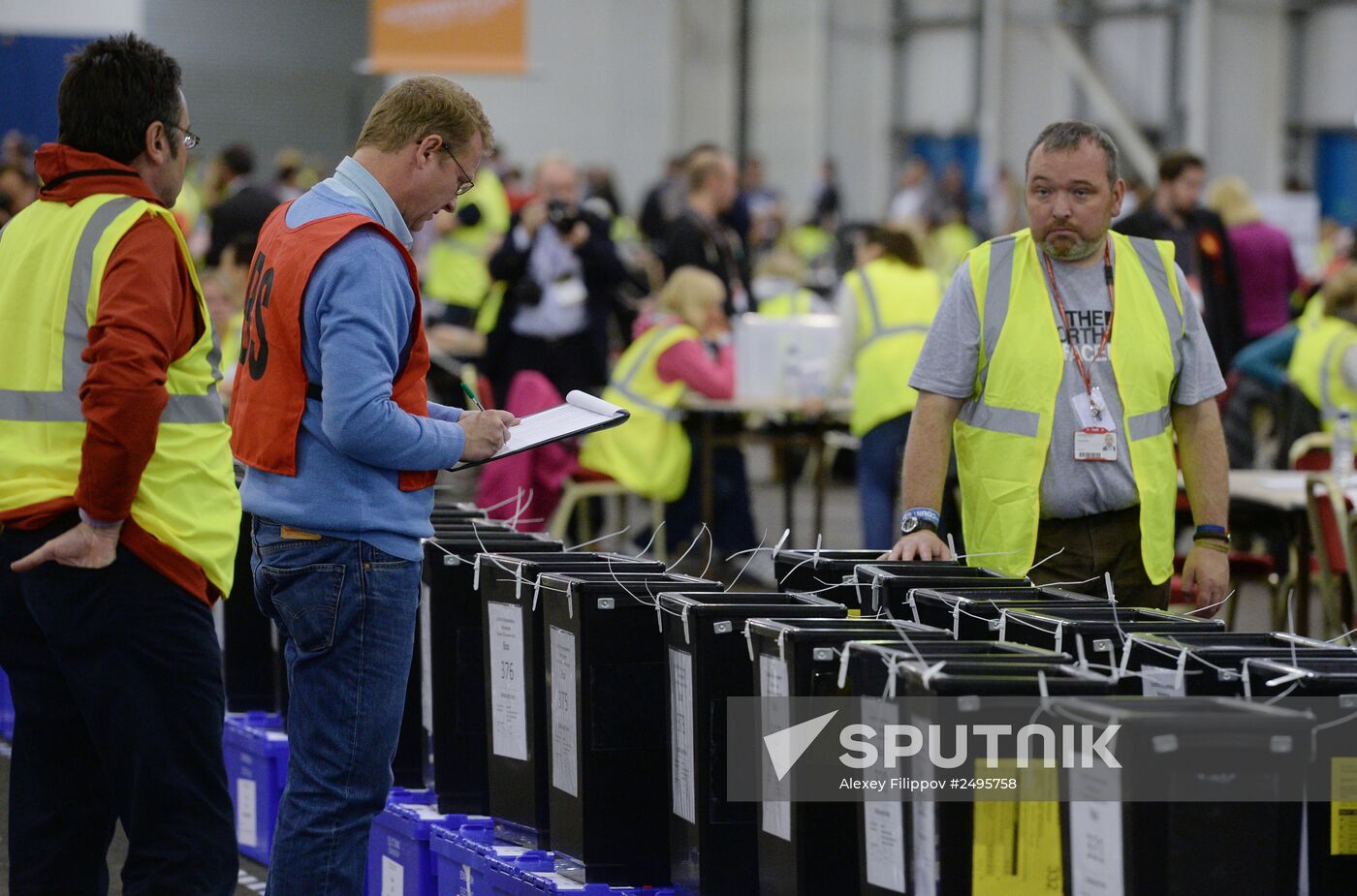 Vote count in Scotland's independence referendum