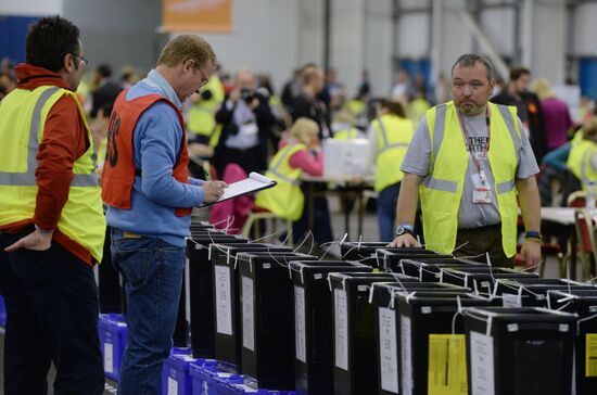Vote count in Scotland's independence referendum