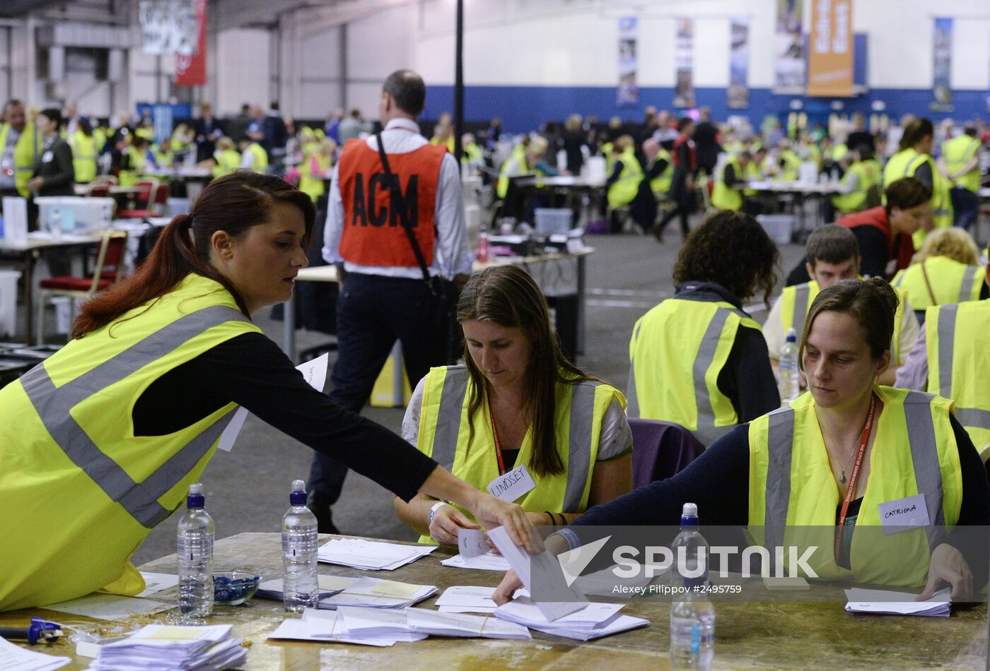 Vote count in Scotland's independence referendum
