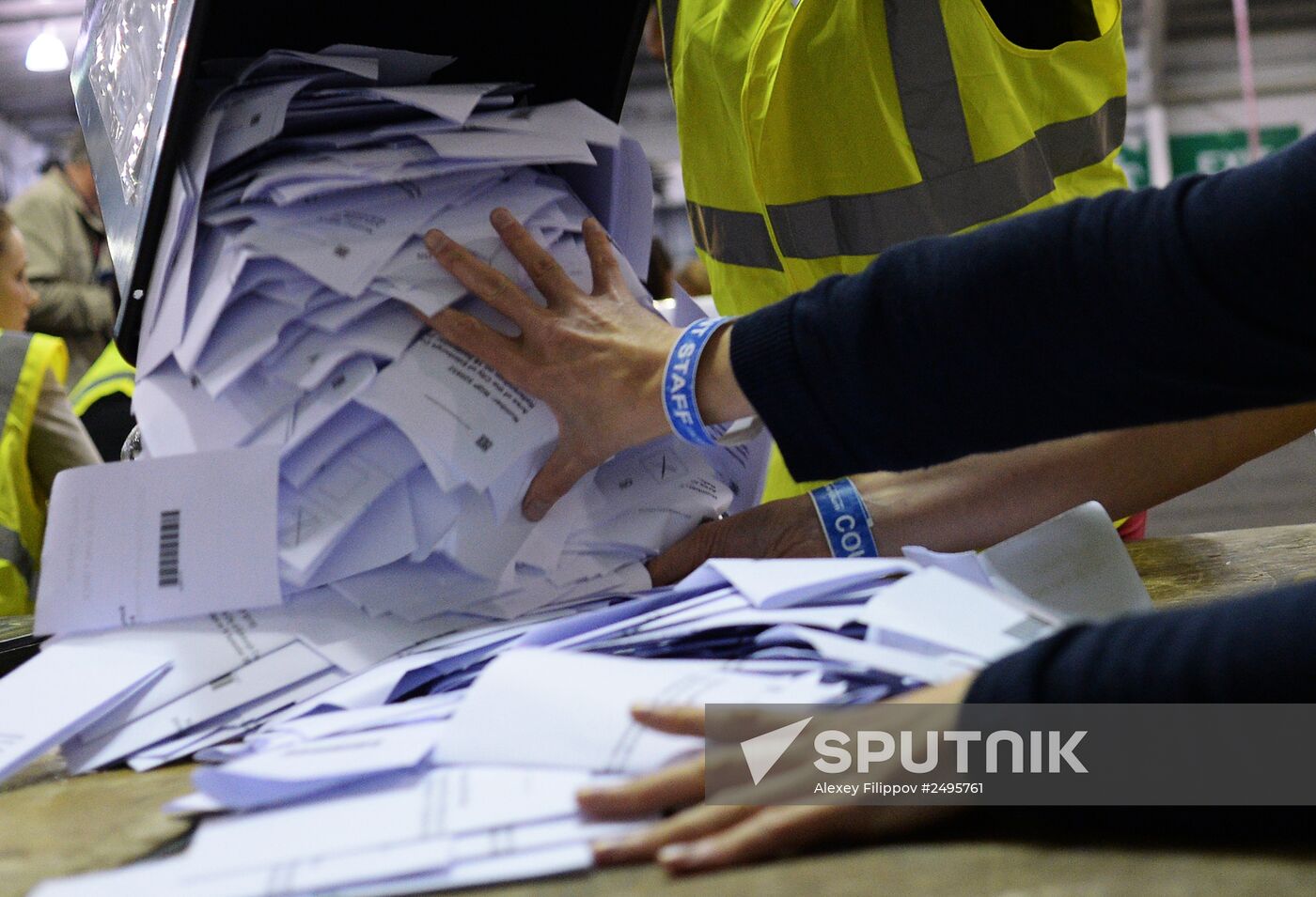 Vote count in Scotland's independence referendum