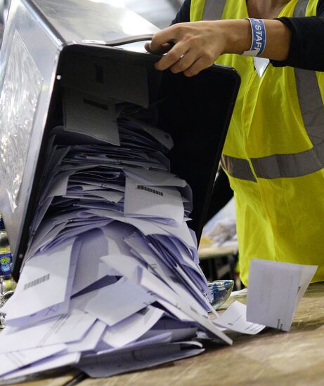 Vote count in Scotland's independence referendum