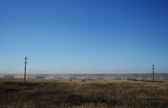 Preparation of Russia's third aid convoy in Kamensk-Shakhtinsky, Rostov Region