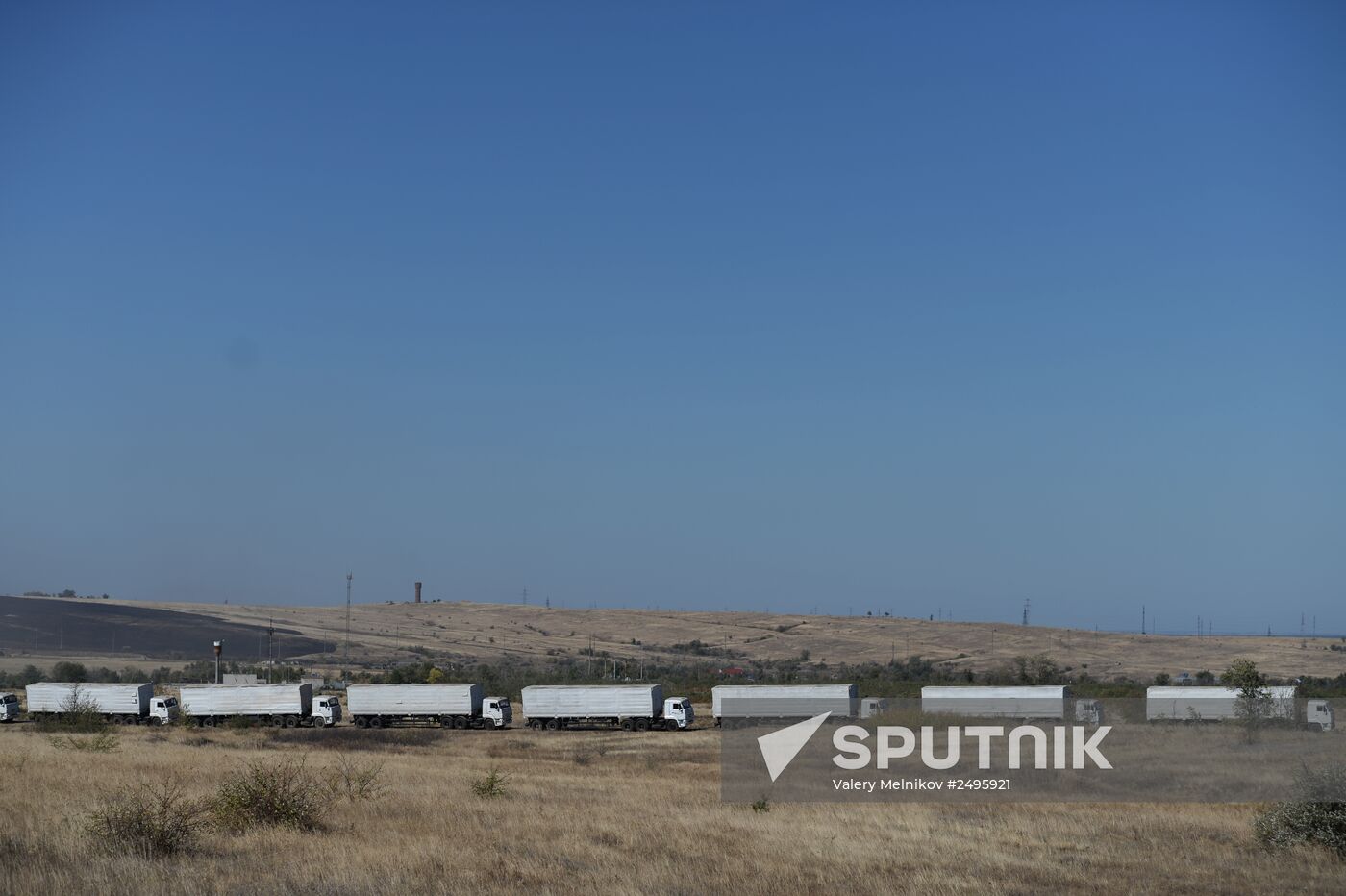 Preparation of Russia's third aid convoy in Kamensk-Shakhtinsky, Rostov Region