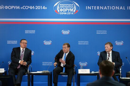 Dmitry Medvedev attends Sochi 2014 International Investment Forum
