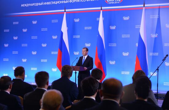 Dmitry Medvedev visits 13th International Investment Forum Sochi-2014