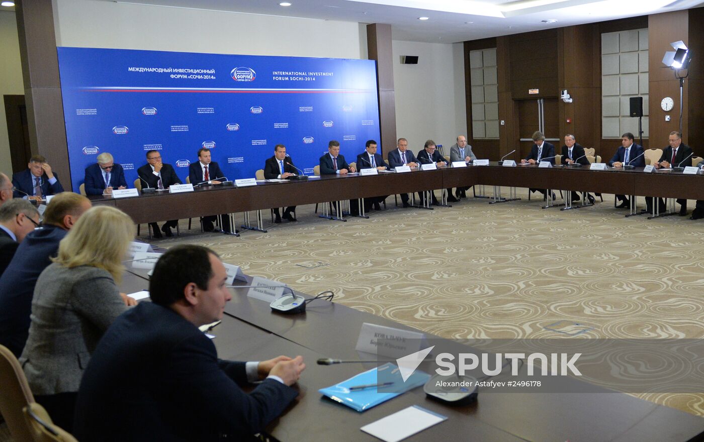 Dmitry Medvedev visits 13th International Investment Forum Sochi-2014