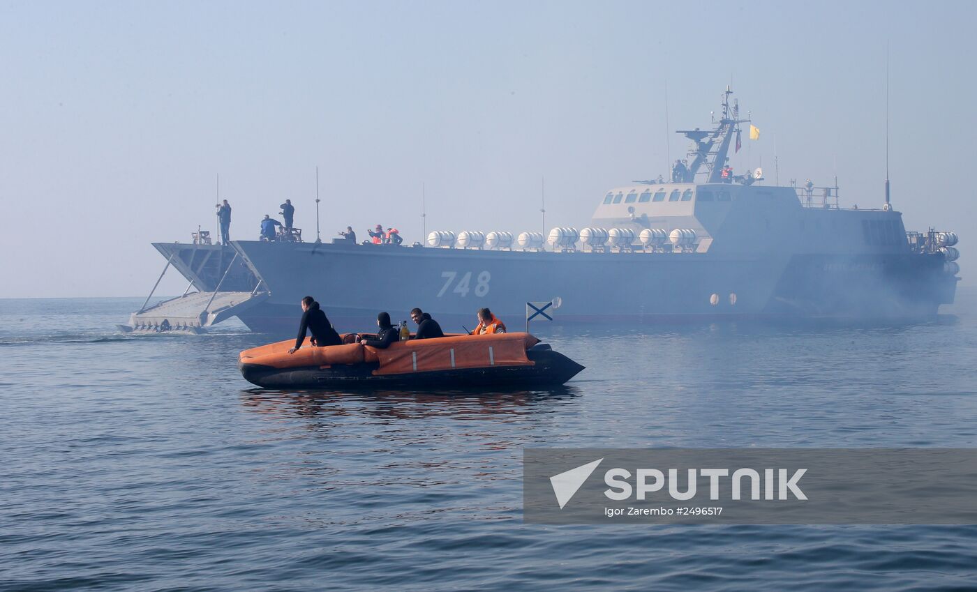 The Denis Davydov new generation landing craft enters service at Baltic Fleet
