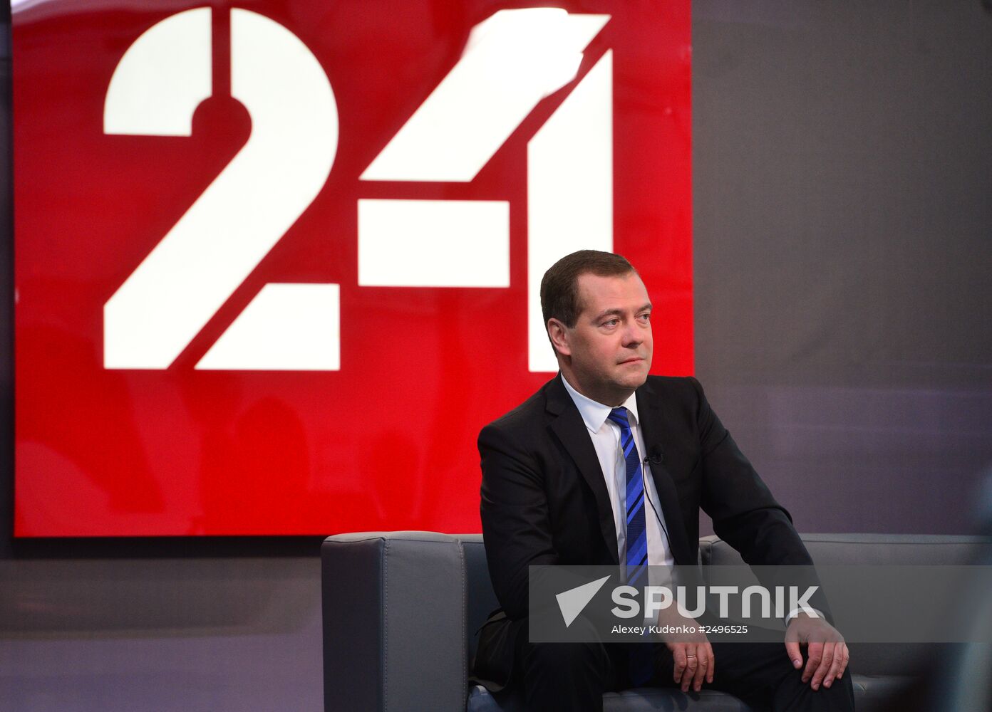 Dmitry Medvedev gives interview for Rossiya-24 TV Channel