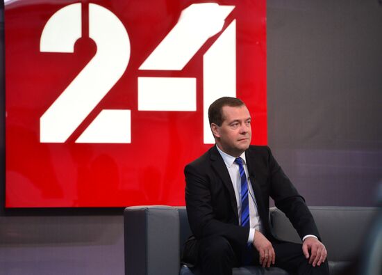Dmitry Medvedev gives interview for Rossiya-24 TV Channel