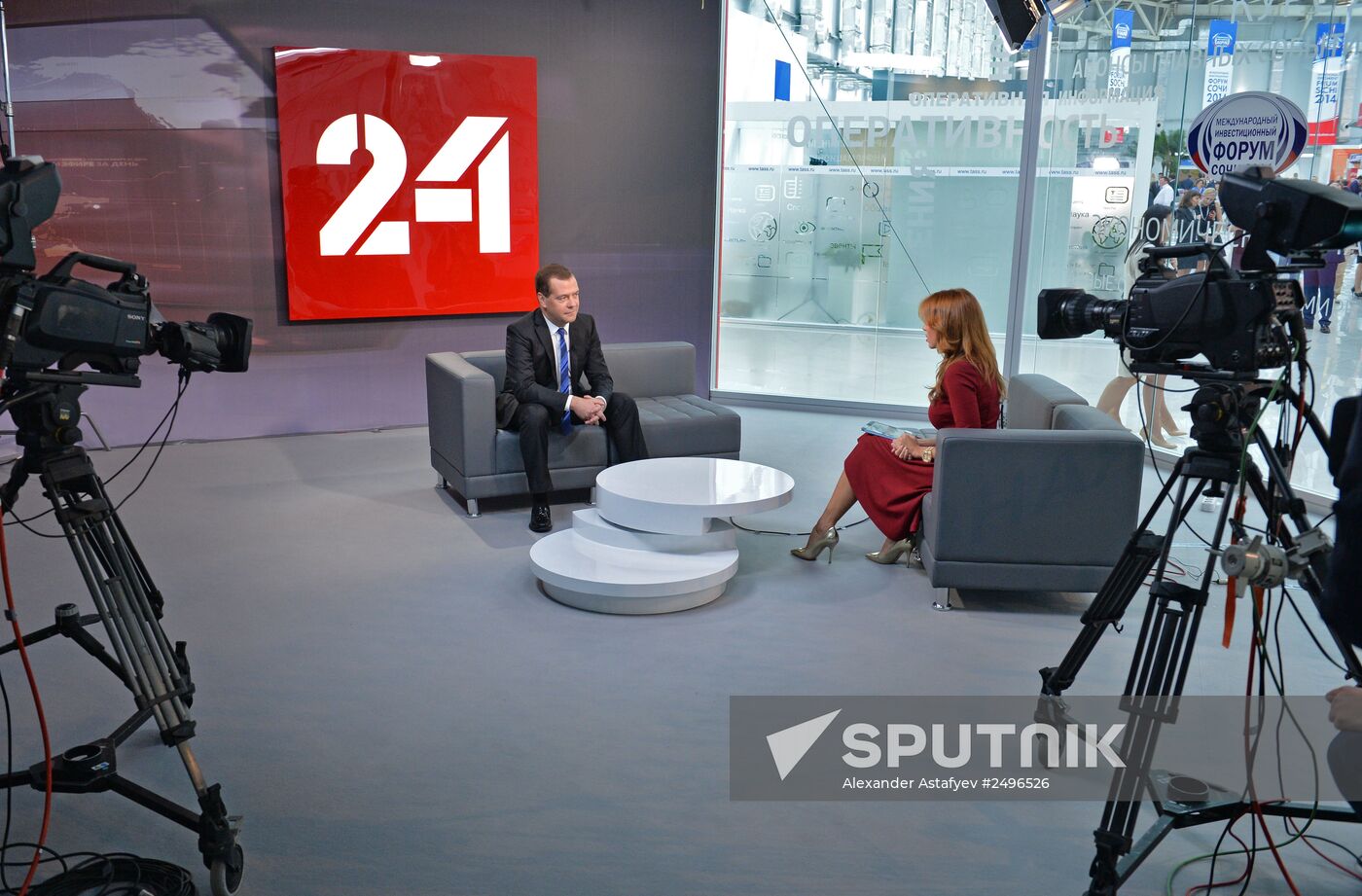 Dmitry Medvedev gives interview for Rossiya-24 TV Channel
