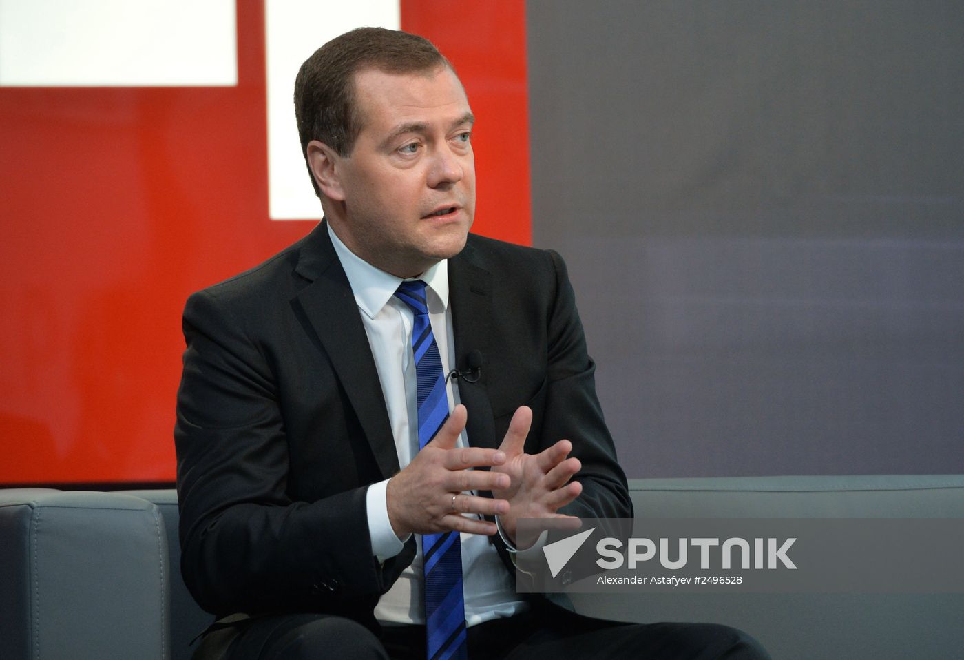 Dmitry Medvedev gives interview for Rossiya-24 TV Channel