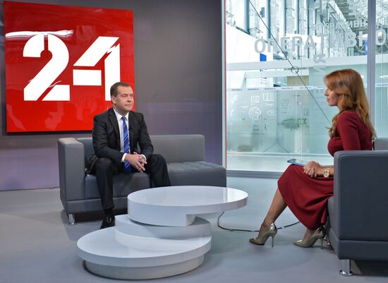 Dmitry Medvedev gives interview to Vesti v Subbotu TV program