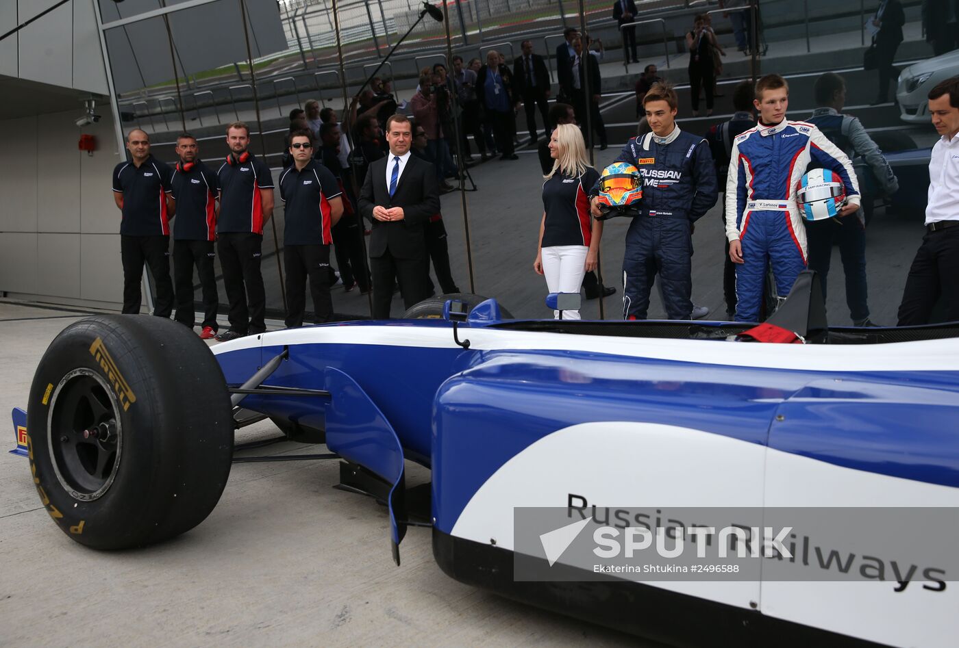 Dmitry Medvedev visits Sochi Autodrom racing circuit
