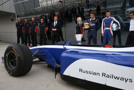 Dmitry Medvedev visits Sochi Autodrom racing circuit