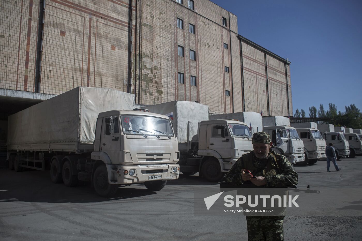 Russia's third humanitarian aid convoy arrives in Ukraine